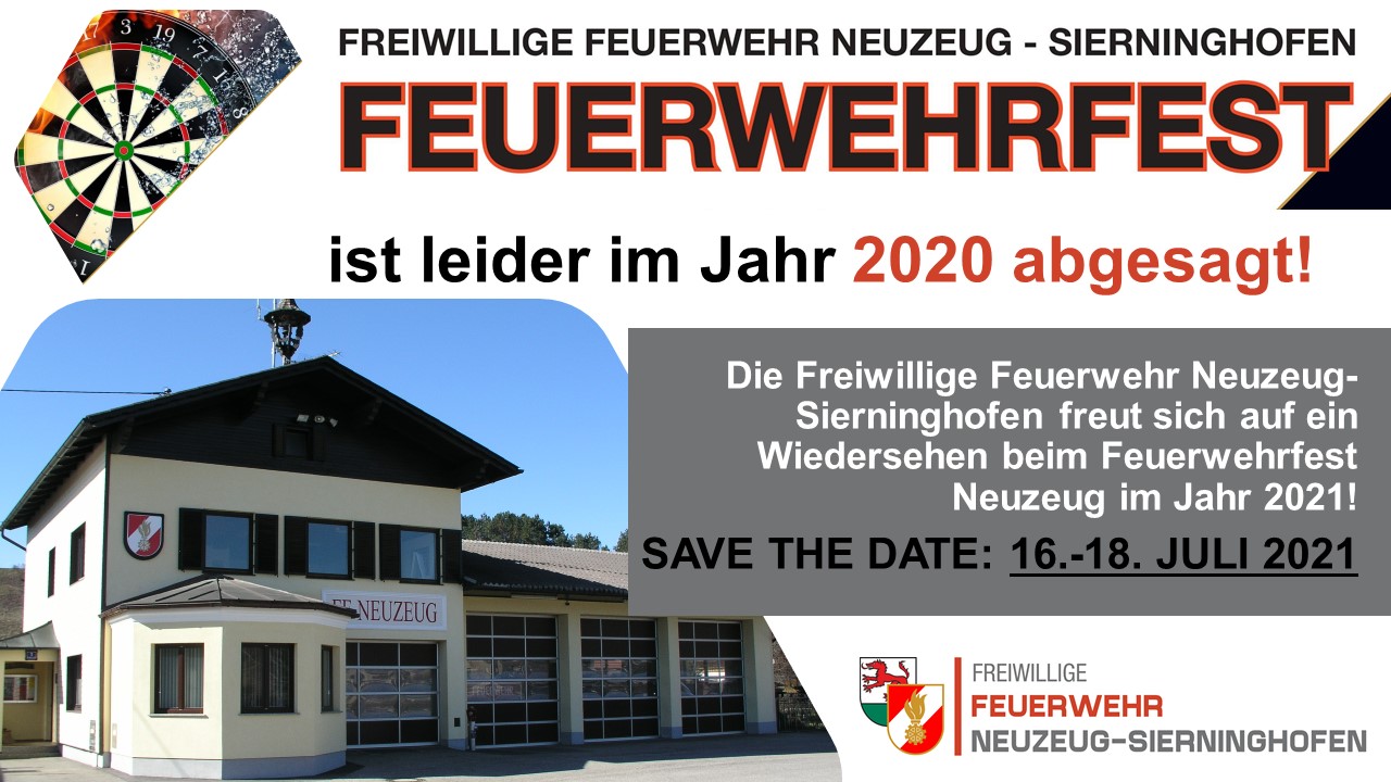 Absage Feuerwehrfest 2020